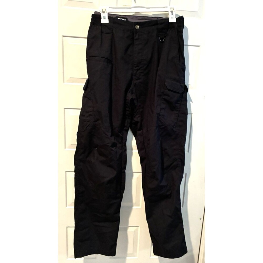 CQR Men's Tactical Pants 34x32 Black Ripstop Cargo Combat Work Trousers